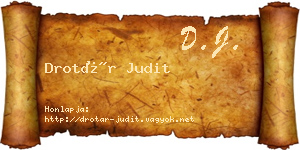Drotár Judit névjegykártya